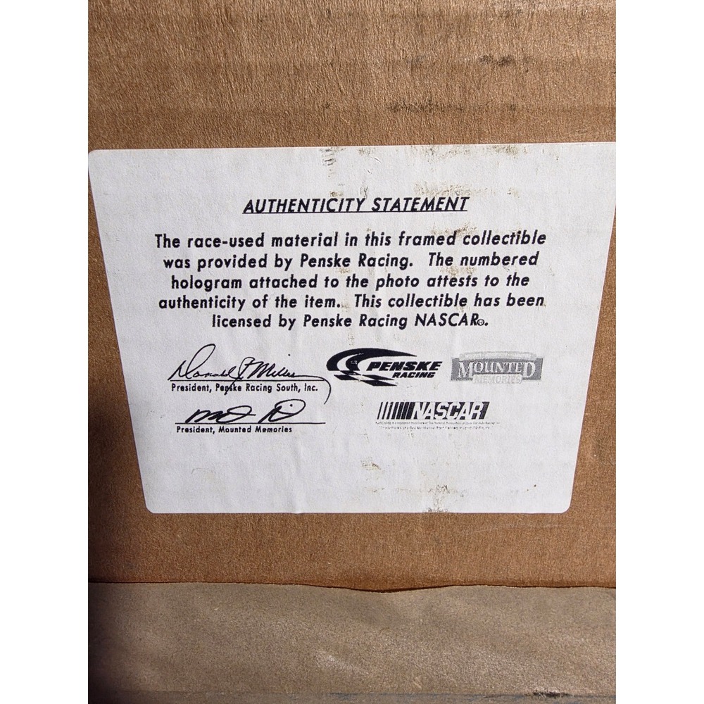 Rusty Wallace 2005 NASCAR Race Used Tire Relic Framed Limited Edition 61/500 - Picture 8 of 14